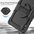 thumbnail image 4 of For Samsung Galaxy Tab S9 S8 Ultra 14.6 S7 Plus FE 12.4 11 inch Case Shockproof Kids Stand Tablet Cover+PET Film+Shoulder Strap BK-ROS S8 Plus 12.4 inch, 4 of 6