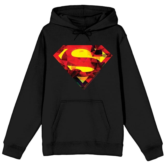 DC Comics Superman Chandail à Capuchon Noir à Logo Coloré Mettant en Vedette un Emblème Superman Rouge et Jaune vibrant avec un Motif Géométrique sur la Poitrine. Fabriqué en 100 % Coton, Ce Chandail à Capuchon Neutre pour le Genre par Bioworld Offre une Coupe Confortable et Respirante. Il Comprend une Poche Kangourou avant, un Capuchon à Cordon Ajustable et une Couleur de base Noire. Marchandise sous Licence Officielle Superman, Idéal pour les fans et les Collectionneurs. Convient aux Tenues Décontractées Ou pour Montrer Votre Amour pour DC Comics.