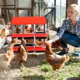 thumbnail image 2 of 6-Compartment Heavy Duty Metal Chicken Nesting Box – Galvanized Roll-Away Egg Collection, Easy-Clean Removable Tray, Ventilated Hen Laying Box, Wall Mount or Stand, Hunter Proof Poultry Coop Supply, 2 of 290