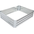 thumbnail image 1 of Sunnydaze Galvanized Rectangle Raised Garden Bed - 4' x 3' x 1' - Silver, 1 of 8