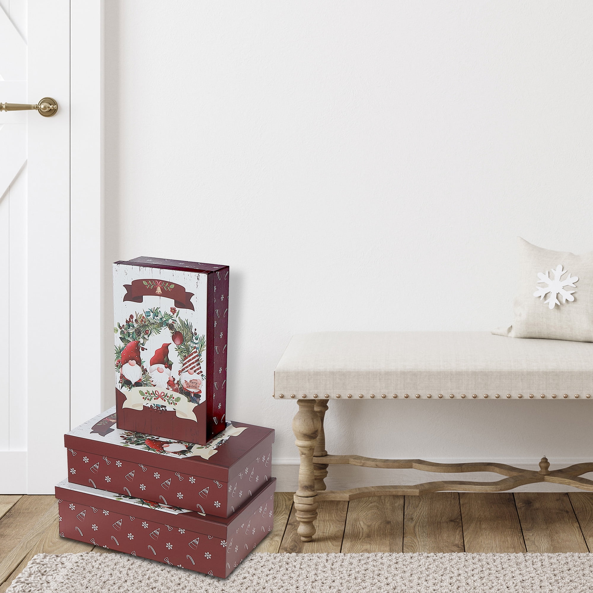 Rect. Nesting Boxes (Triple Gnome) (Set Of 3)
