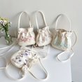 thumbnail image 4 of Chinese Style Small Bag Vintage Flower Embroidery Hanfu Handbag Shoulder Bag Crossbody Bag Drawstring Purse, 4 of 6