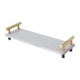 thumbnail image 4 of Bathroom Sink Organizer, Fast Drying Sink Tray Versatile Simple Decorative Tidy gray gold handle, 4 of 9