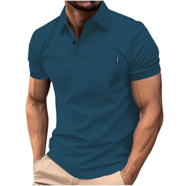 Summer Savings Clearance! Men's Fashion Solid Color Versatile Casual Top, Short Sleeve Turndown Collar Shirt for Summer, Leisurewear for Daily Use, Travel, or Relaxing