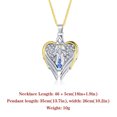 thumbnail image 3 of EGNMCR Colliers et Pendentifs Mode Rétro Ange Diamant Guardia n Bicolore Collier pour Femme Collier Papillon, 3 of 9
