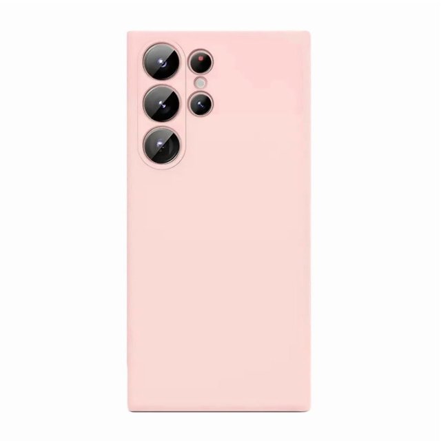 PANDACO Soft Shell Matte Pink Case for Samsung Galaxy S24 Ultra. This fitted TPU case features a matte finish and is designed to protect your device from bumps and scratches. The solid pink colour offers a simple and understated look, with precise cutouts for the camera lenses.