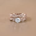 thumbnail image 3 of JeenMata 1.25 Carat Round Cut Moissanite Wedding Set - Bridal Set - Infinity Ring - Forever Ring - Promise Ring - 18k Rose Gold Plated for Women, 3 of 10