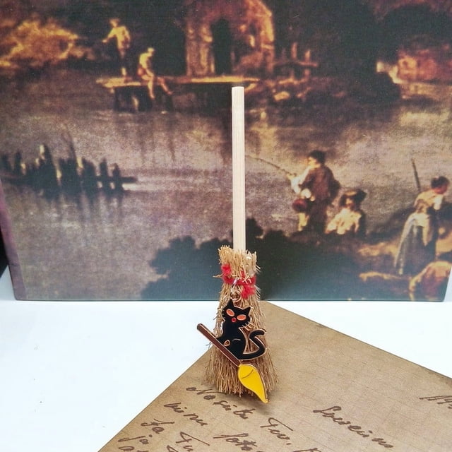 Dvkptbk Halloween Decorations Gifts Cute Mini Witch Broomstick