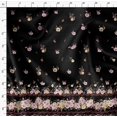 thumbnail image 4 of Soimoi Black Modal Satin Fabric Floral Panel Print Sewing Fabric BTY 42 Inch Wide, 4 of 5