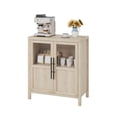 thumbnail image 1 of BeesClover 29" Large Buffet Sideboard Cabinet with 2 Glass Doors and Shelves, Modern Farmhouse Storage Cabinet Table for Kitchen Dining Room, Living Room, Hallway, 1 of 7