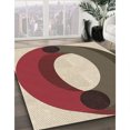 thumbnail image 3 of Ahgly Company Tapis Rectangulaire Lavable en Machine Intérieur Transitionnel Marron Rouge, 2 Pieds x 4 Pieds, 3 of 7