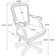 thumbnail image 2 of Linon Maybell Wood Upholstered Office Chair in Natural Brown, 2 of 11