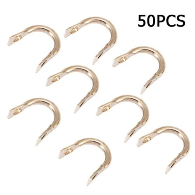 1 Ensemble/50 Pcs Chape de Toupie de Pêche en Acier Inoxydable Rotation Facile Spinnerbait Cuillère de Pêche Spinnerbait Bricolage Fabrication d'Attirails Outils