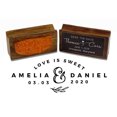 thumbnail image 1 of Printtoo Personalized Wood Mounted Love Is Sweet Custom Stamper Wedding Favor Rubber Stamp-2.2 x 0.86 Inches, 1 of 4