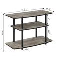 thumbnail image 4 of Convenience Concepts Designs2Go Meuble TV à Trois Niveaux en Bois Gris Vieilli, 4 of 5