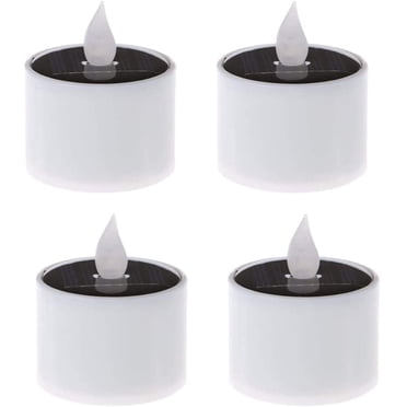 Bougies Chauffe-Plat Votives Sans Flamme à DEL Vacillantes avec Télécommande, à Piles / Électriques pour l'Extérieur, Minuterie