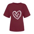 thumbnail image 4 of Meichang T-Shirts Mignons de la Saint-Valentin pour Femmes, T-Shirts Graphiques Amusants avec Amour, Manches Courtes, Col Rond, Coupe Ample, T-Shirts Décontractés de Printemps, Cadeaux de Vacances, 4 of 6