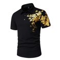 thumbnail image 1 of LSLJS Hommes Décontracté Mode Bouton Manches Courtes Imprimé Col Rabattu Chandail T-Shirt Hauts, Chemises Hommes Vêtements d'Été, 1 of 9