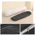 thumbnail image 4 of HHBEAUTY Round Pillow, Cervical Neck Roll Memory Pillow, Bolster Pillow, Round Neck Support for Sleeping | Bolster for Bed, Legs, Back and Yoga, Removable And Washable, Dark Gray, 4 of 6