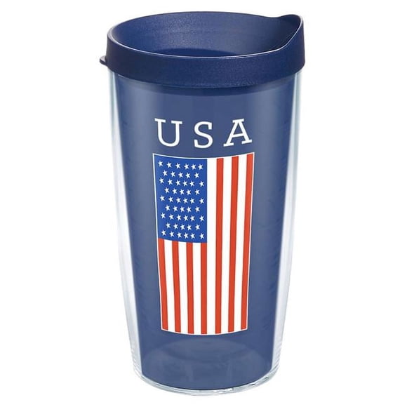 Tervis Gobelet 8056626 16 oz Drapeau des É.-U. Multicolore Sans BPA Gobelet Isolé