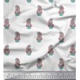 thumbnail image 1 of Soimoi Polyester Crepe Fabric Leaves & Paisley Block Print Fabric by Yard 42 Inch Wide, 1 of 3