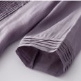 thumbnail image 4 of Meichang Robes Amples à Col Ras du Cou pour Femmes, Coupe Ample Surdimensionnée, Robes Décontractées en Coton et Lin, Tunique Confortable à Manches Courtes, Robes de Plage avec Poches, Robes Midi Unies, Violet G, 4 of 7