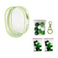 thumbnail image 4 of Bunblic Clear Figure Display Bag,PVC Doll Display Case,Zipper Closure Tiny Doll Pouch Small Doll Storage Bag for Mini Dolls Figures green, 4 of 7