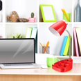 thumbnail image 2 of Simple Designs LD1002-RED Gooseneck Organizer Desk Lamp with iPad Tablet Stand Book Holder, Red, 2 of 7