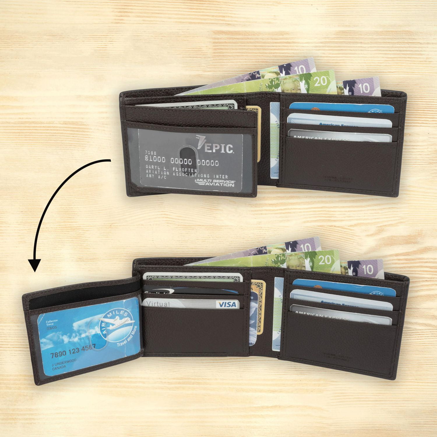 Portefeuille de ville pour hommes Barnes R70 avec RFID