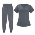 thumbnail image 1 of Tachiuwa Female Scrub Set Classic Short Sleeved Elastic Waist Soft Nurse Work Clothes S, 1 of 9