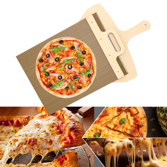 Sliding Pizza Peel - 12 Inch Pizza Peel with Handle and Baking Cloth, Non-stick Pizza Peel for Transferring Bread Dough, Kitchen Essential Baking Pizza Sliding Peel for Oven Use