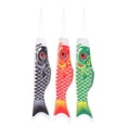 thumbnail image 1 of Quentinu 3pcs Fish Windsock Japanese Garden Decor Hanging Wind Flag Fish Party Decoration, 1 of 6