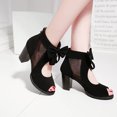 thumbnail image 1 of LSLJS New Fashion Sandals Hollow Bow Ladies Sandals Back Zipper Fish Mouth Ladies Shoes, 1 of 9