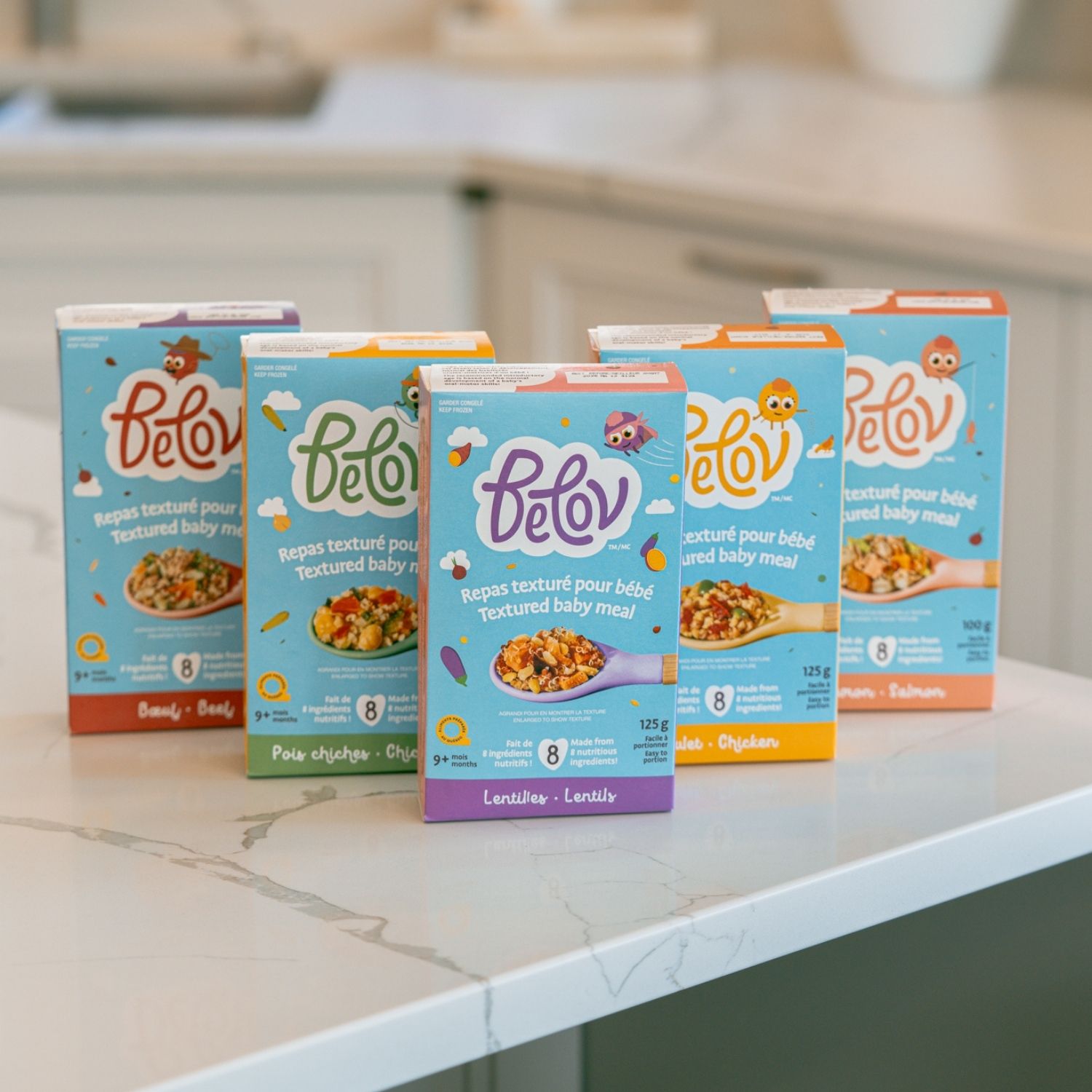 Belov Repas Texturé pour Bébé, Poulet, Aliment Surgelé pour Bébés dès 9 mois, 100 g