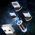 thumbnail image 4 of 2m Magnetic Data Cable Fast Charging USB Three-in-one Multifunctional Mobile Phone Charging Cable One for, 4 of 8