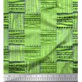 thumbnail image 1 of Soimoi Green Silk Fabric Geometric African Print Fabric by the Yard 42 Inch Wide, 1 of 3