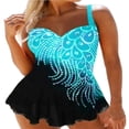 thumbnail image 1 of Maillots de Bain pour Femmes Deux Pièces Tankini Robe de Bain avec Short Ensemble Grande Taille, 1 of 7
