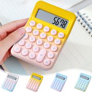 Cagogo 4Pcs Calculator, Large Screen 8 Digit Display Portable Calculator for Study Office Finance, Colorful Dopamine Design Desktop Calculator, Basic Math Calculator for Elementary Study Home