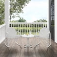 thumbnail image 3 of Crosley Furniture Griffith 3 Piece Metal Outdoor Rocking Chair Set in White, 3 of 13