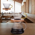 thumbnail image 4 of Abbracc Clear Glass Coffee Dripper Manual Over Cone Funnel for Cafe Coffee Fresh Large with Handle, 4 of 8