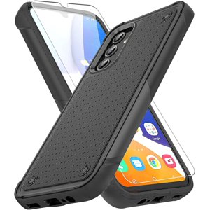 MYKOMI pour Galaxy A14 5G Dossier téléphonique,Samsung Galaxy A14 5G Boîtier avec protecteur d'écran, Housse de téléphone de protection antichoc robuste pour Samsung A14 5G