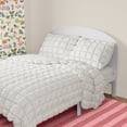 thumbnail image 2 of Mainstays Kids Microfiber White Solid Puffy Comforter Set, Full/Queen, 3 Pieces, 2 of 7