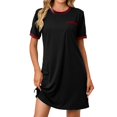 thumbnail image 1 of Robe T-Shirt Femme Femmes Manches Courtes Couleur Unie Coupe Ample T-Shirt Col Rond Robe de Pyjama Robe T-Shirt pour Femmes Robe T-Shirt pour Femmes T-Shirts pour Femmes Mode, 1 of 6