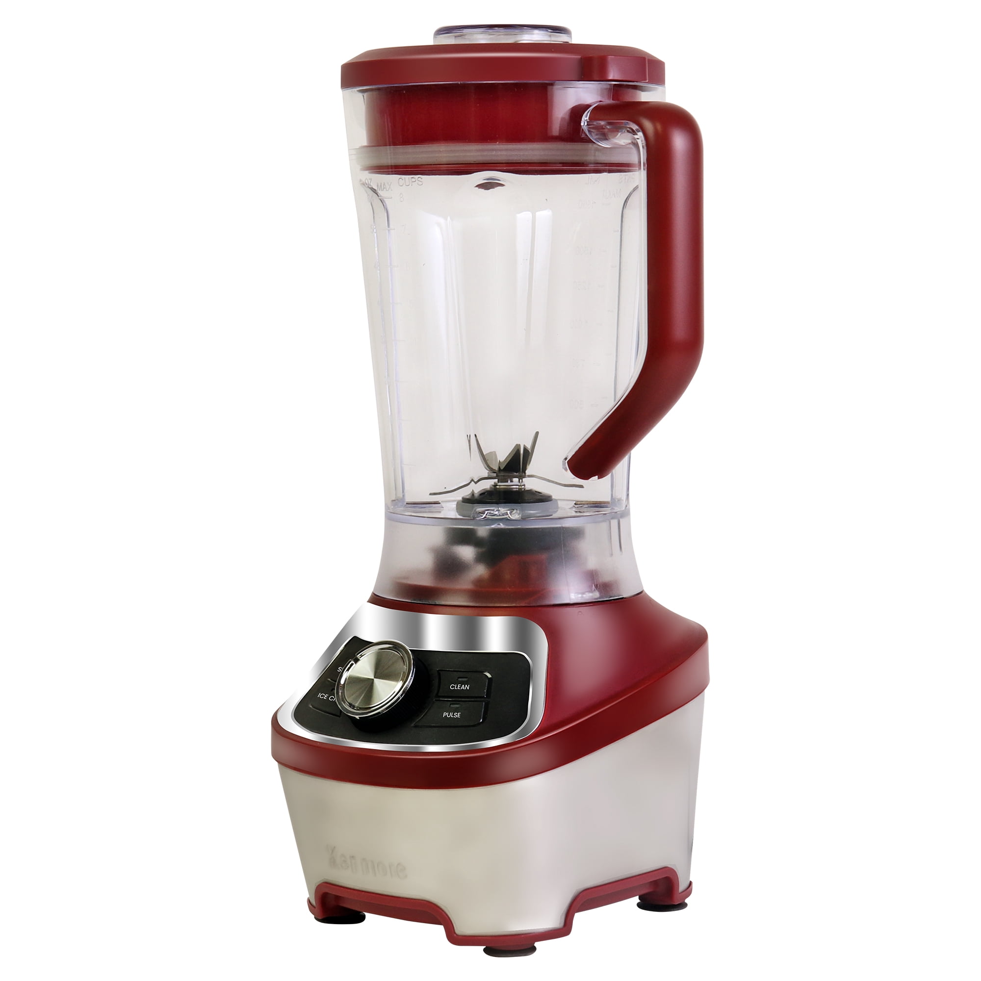Kenmore 64 oz Stand Blender, 1200W, Smoothie and Ice Crush Modes, Red