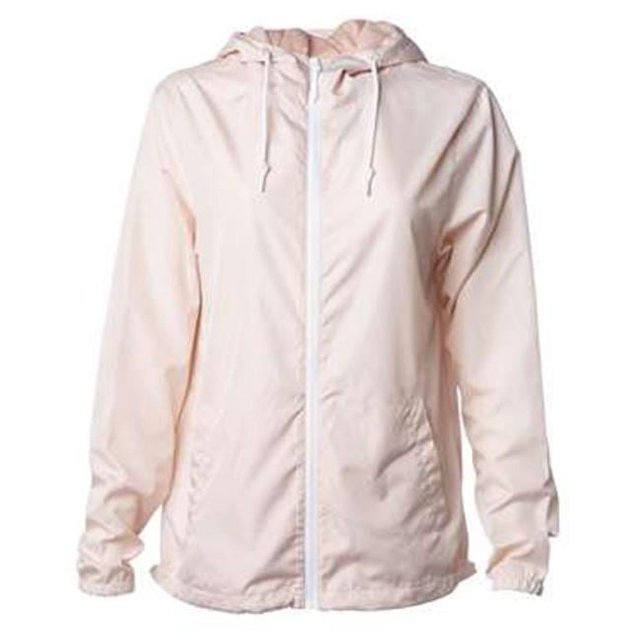 Independent Trading B21876327 Coupe-Vent Léger Résistant à l'Eau, Blush et Fermeture Éclair Blanche - 2TG