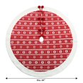 thumbnail image 2 of Holiday Time 48 inch Fair Isle Knit Tree Skirt, Red / White, 2 of 3