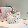 thumbnail image 2 of Corduroy Printed Storage Bag Large Capacity Shoulder Strawberry Canvas Bag, 2 of 6