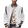 thumbnail image 2 of LOVZFMLL Jackets for Men Fashion Patchwork Button Up Cardigan Long Sleeved Hooded Casual Jacket, 2 of 5