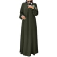 thumbnail image 1 of Robe Abaya pour Femmes à Manches Longues, Robe Islamique avec Poches, Maxi, Tenue de Prière, Élégante, Robe Longue pour les Fêtes, 1 of 4