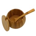 thumbnail image 2 of Bamboo Solid Jar Sugar Bowl, Pepper Seasoning Box with, 2 of 7